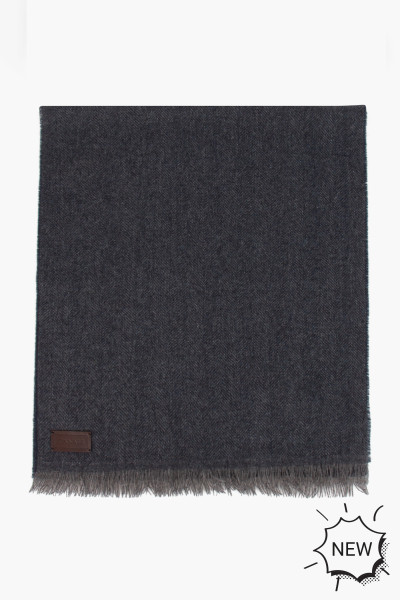 CANALI Herringbone Cashmere Scarf