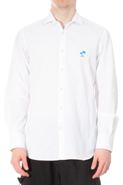 MC 2 SAINT BARTH Embroidered Seersucker Shirt