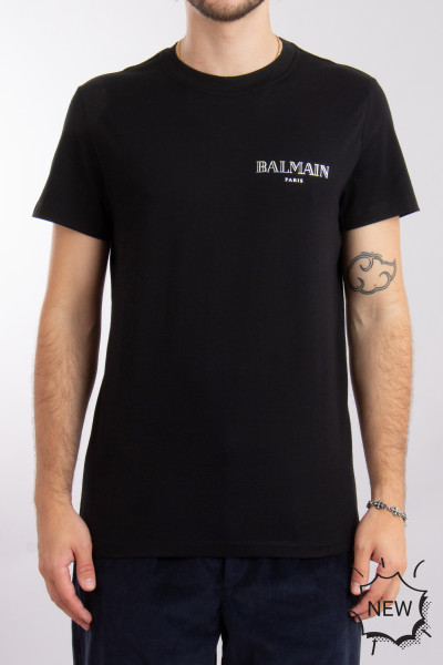 BALMAIN Vintage Logo Organic Cotton T-Shirt