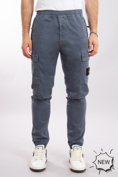 STONE ISLAND 'OLD' Effect Broken Cotton Twill Cargo Pants