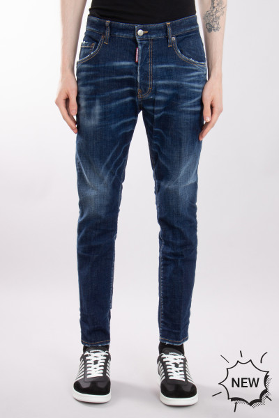 DSQUARED2 Cotton Stretch Denim Skater Jeans