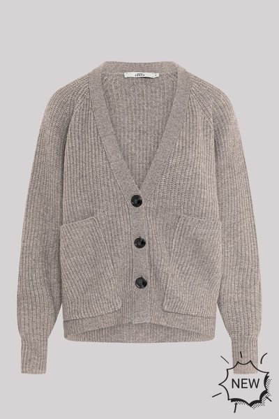 0039 ITALY Oversized Cashmere-Wool Blend Cardigan Lara