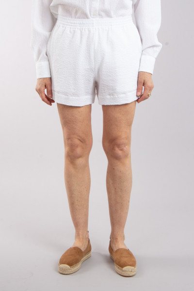 MC 2 SAINT BARTH Cotton Stretch Seersucker Shorts Meave