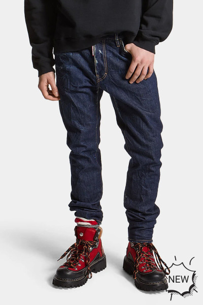 DSQUARED2 Dark Crinkle Wash Cool Guy Jeans