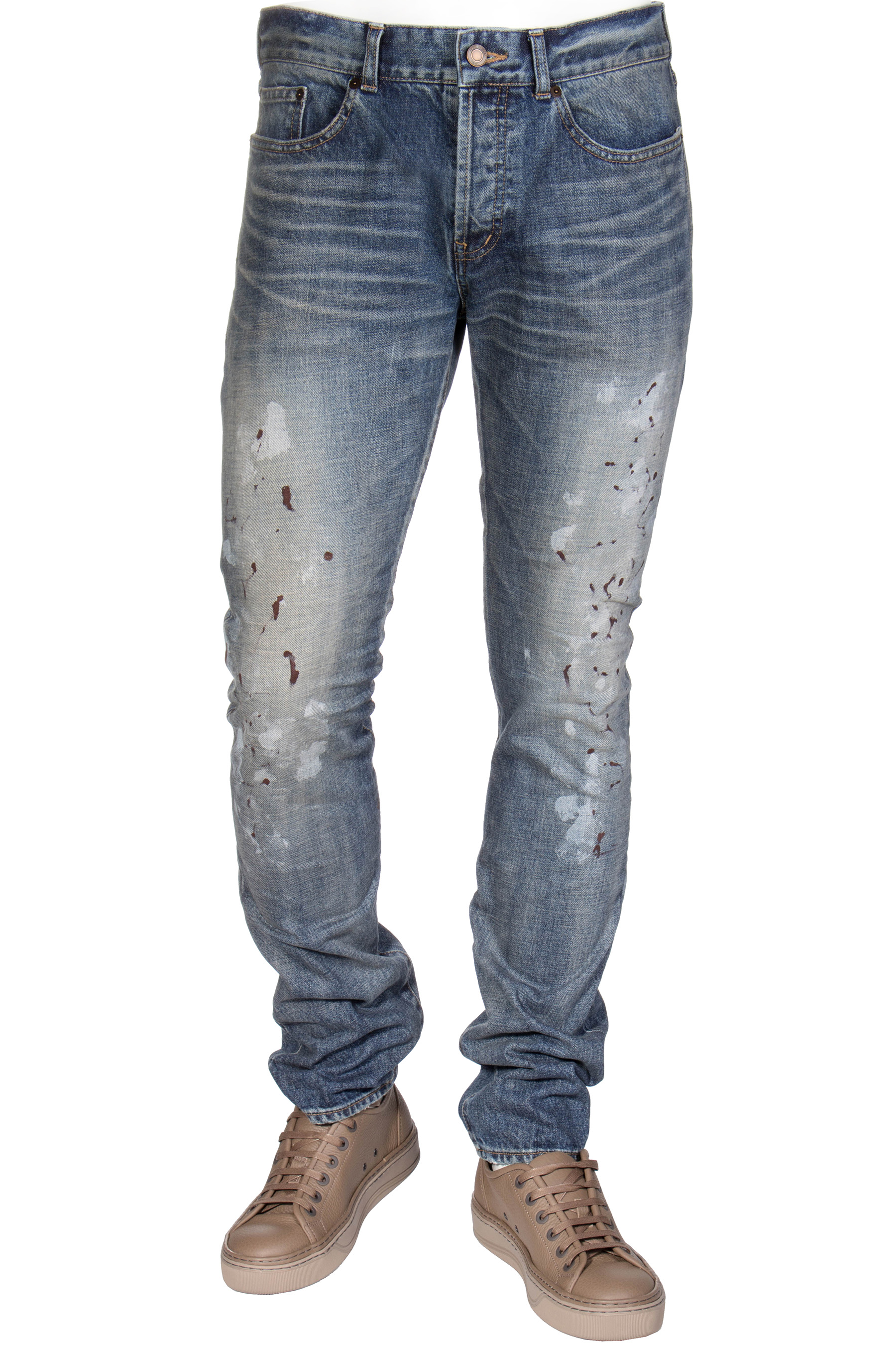 SAINT LAURENT Jeans Slim Low Waist Splashes | Jeans | Clothing | Men ...
