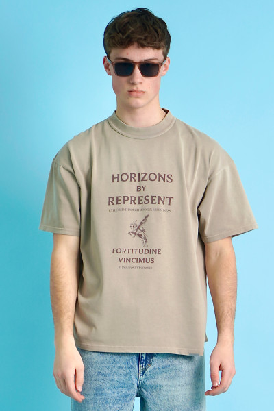 REPRESENT Horizons Print Cotton T-Shirt