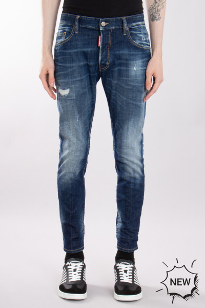 DSQUARED2 Cotton Stretch Denim Skater Jeans