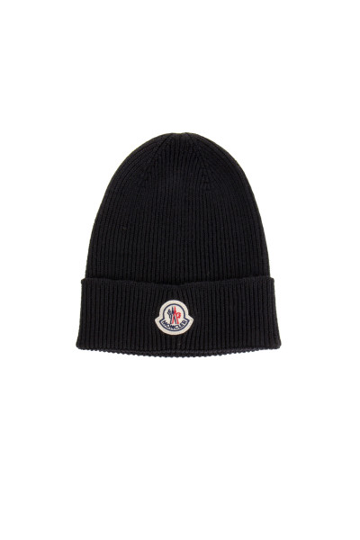 MONCLER Ribbed Virgin Wool Beanie