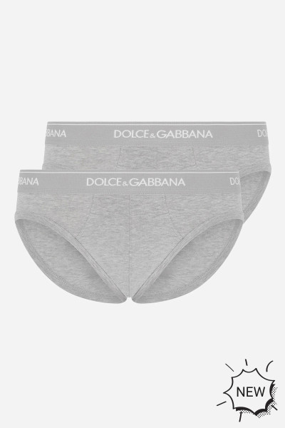 DOLCE & GABBANA 2-Pack Cotton Stretch Jersey Mid-Rise Briefs