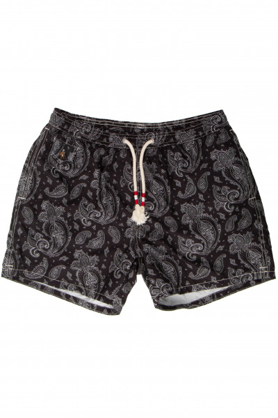 MC 2 SAINT BARTH Elegant Paisley Print Swim Shorts Lighting