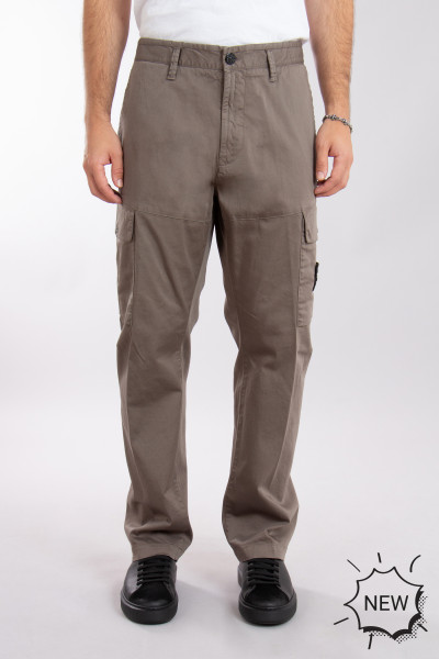 STONE ISLAND Organic Cotton Satin Stretch Cargo Pants