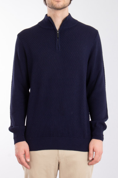 CANALI Structured Cotton Knit Sweater