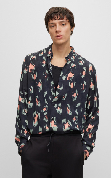 HUGO Patterned Viscose Shirt Emero