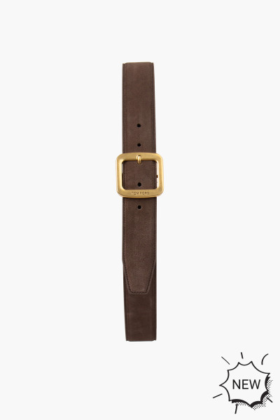 TOM FORD Square Suede Belt