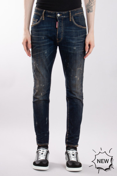 DSQUARED2 Cotton Stretch Denim Skater Jeans