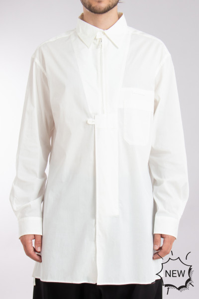 Y-3 Oversized Cotton Blend Stretch Overshirt