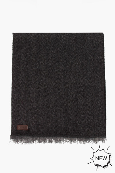 CANALI Herringbone Cashmere Scarf