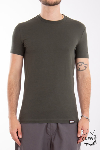 DSQUARED2 Round Neck Cotton Stretch T-Shirt