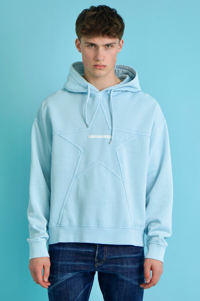 DSQUARED2 Relaxed Fit Star Cotton Hoodie