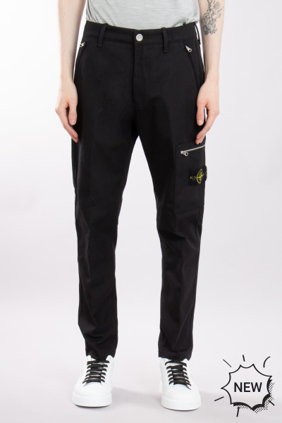 STONE ISLAND Cotton-Nylon Blend Twill Pants