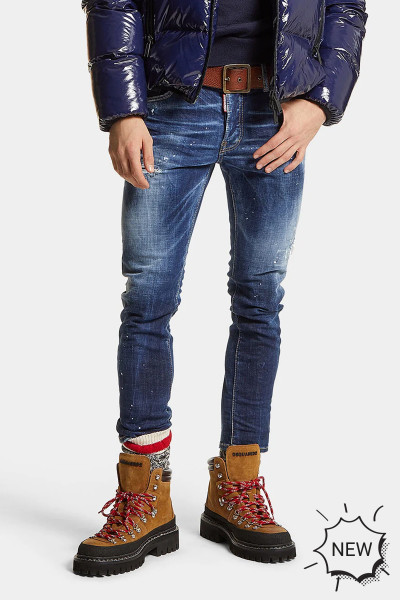 DSQUARED2 Dark Easy Wash Skater Jeans