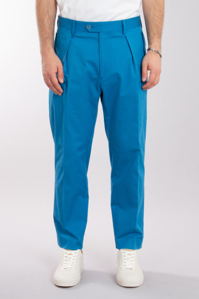 ETRO Pleated Cotton Stretch Pants