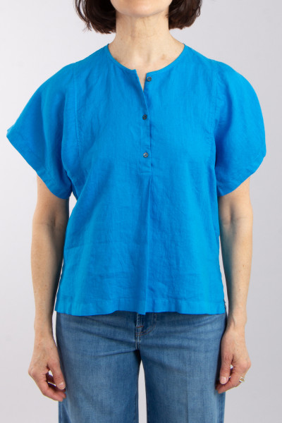 ASPESI Short Sleeve Linen Blouse