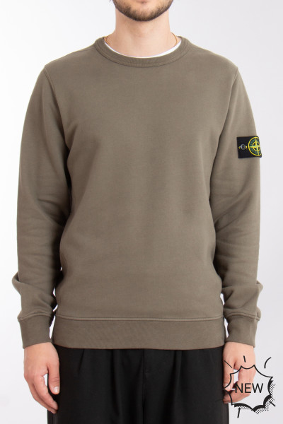 STONE ISLAND Brushed Organic Cotton Fleece Sweatshirt