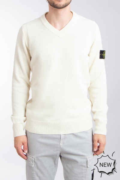 STONE ISLAND V-Neck Wool Blend Sweater