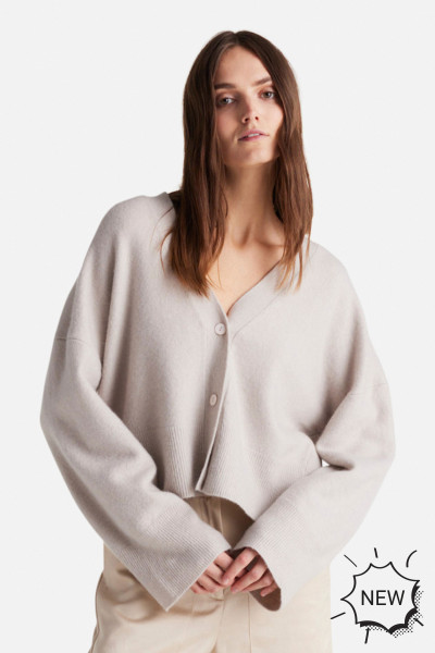 IHEART Wool-Nylon-Cashmere Stretch Cardigan Ivettin