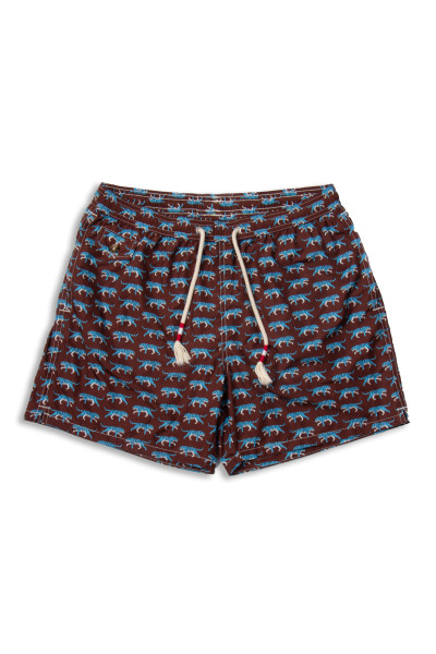 MC 2 SAINT BARTH Tiger Print Swim Shorts