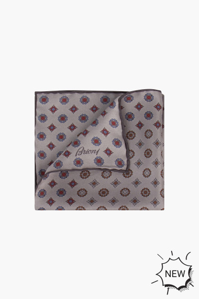 BRIONI Patterned Responsible Silk Hankerchief