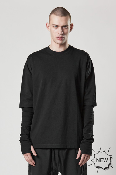 THOM KROM Printed Cotton Layered Longsleeve T-Shirt