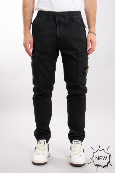 STONE ISLAND 'OLD' Effect Broken Cotton Twill Cargo Pants