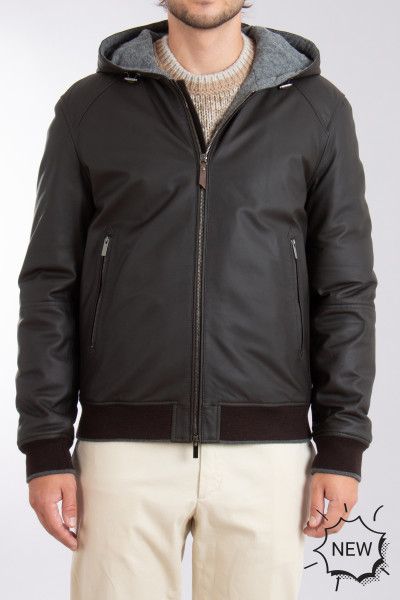 CANALI Lambskin Bomber Jacket