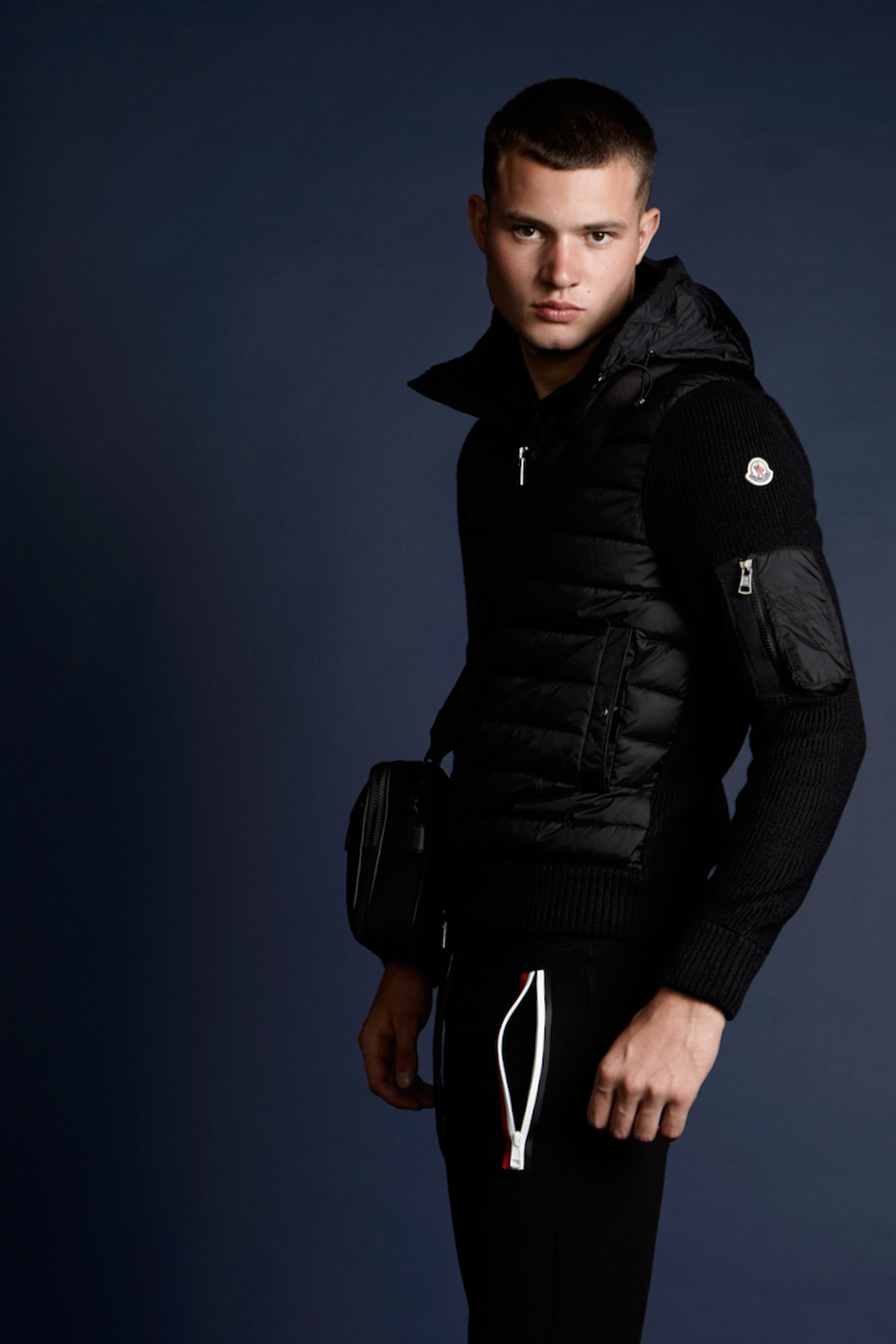 moncler padded knit jacket