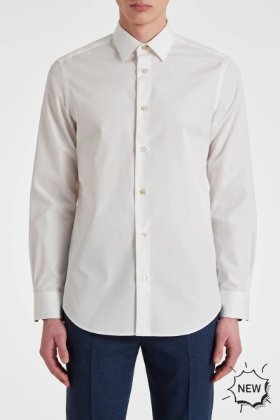 PAUL SMITH Tailored Fit 'Signature Stripe' Cuff Cotton Shirt