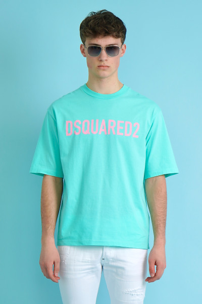 DSQUARED2 Printed Loose Fit Cotton T-Shirt