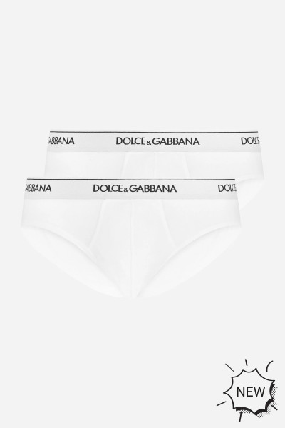 DOLCE & GABBANA 2-Pack Cotton Stretch Jersey Mid-Rise Briefs